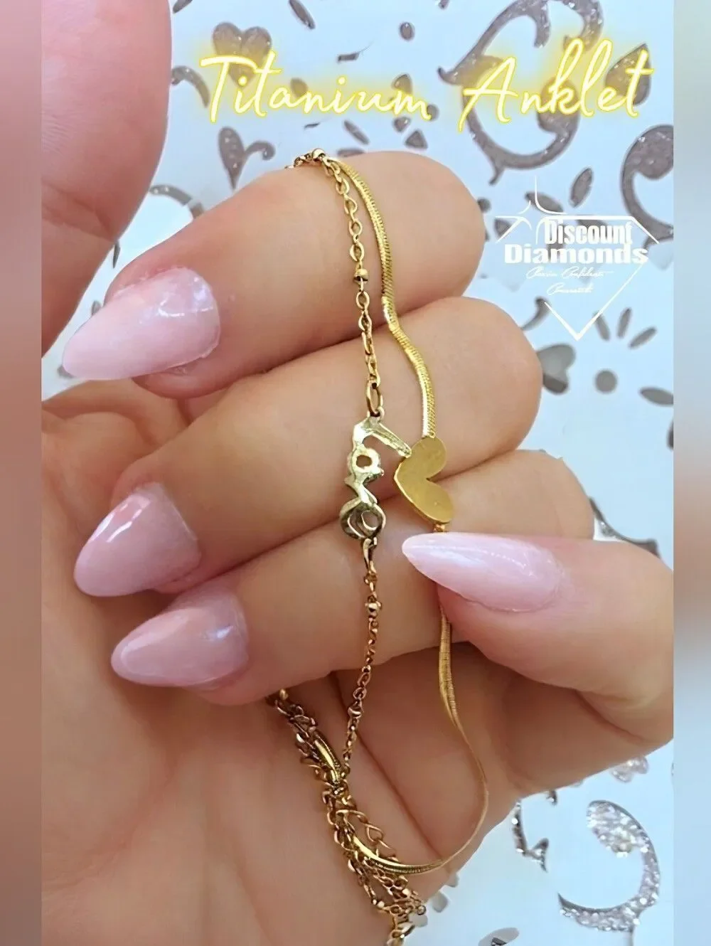 Anklet 18K Gold Titanium 